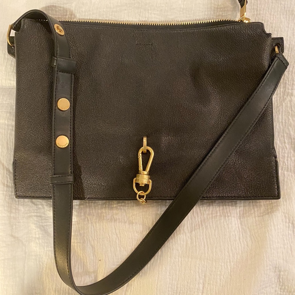 Black AllSaints Leather Purse New WOT
